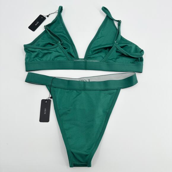 NEW Lounge Miami‎ Triangle Bikini Set XL Top L Bottom in Green - Picture 4 of 6